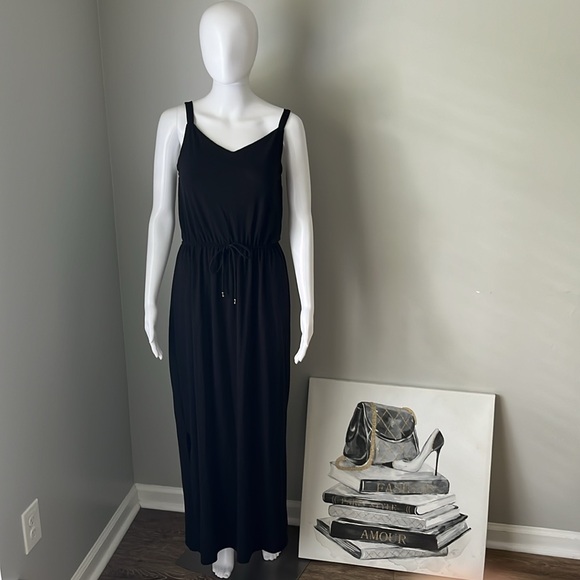 Lildy Tie Waist Black Maxi Sundress Size L/XL - Picture 11 of 11